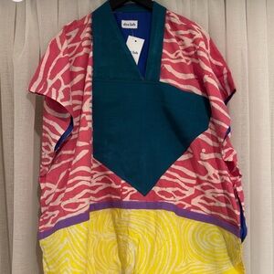 DYELAB Patterned Kimono Agbada Midi